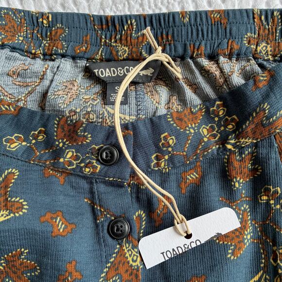 NWOT Toad & Co Skirt Manzana Pull-on Midi Women S Button 100% Organic Cotton 90s - Picture 5 of 16